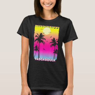 Camiseta Pascagoula Mississippi Ms Summer Vintage Sunset