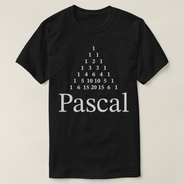 Camiseta Pascals Triangle Math (Frente do Design)