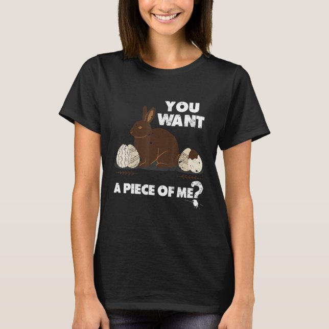 Camiseta Páscoa Adolescente Dita Chocolate Coelho Memória (Frente)