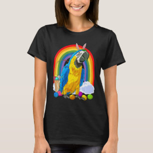 Camiseta Páscoa Azul E Amarela Ovos Coelho