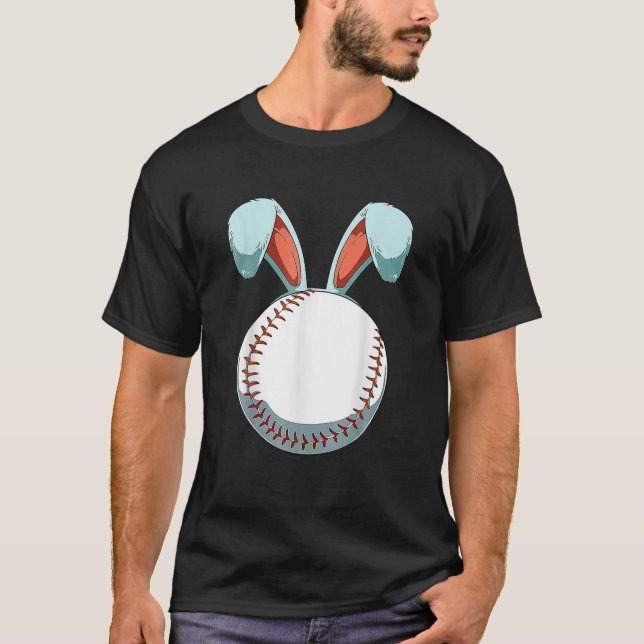 Camiseta Páscoa Bola de Beisebol Páscoa Dia Engraçado Pásco (Frente)
