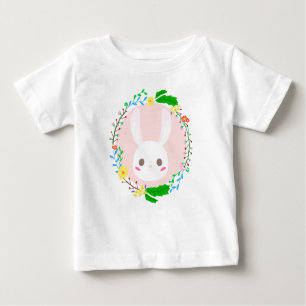 Camiseta Páscoa Bonita Coelhinho Rosto Flor