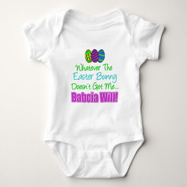Camiseta Páscoa Bunny Babcia Will (Frente)
