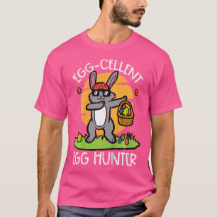 Camiseta Páscoa Bunny Dab Eggcellent Egg Hunter Toddler Boy