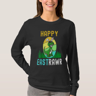 Camiseta Páscoa Bunny Dinosaur Egg 2022 Happy Eastrawr T-R
