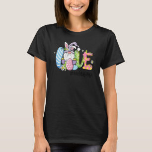 Camiseta Páscoa Bunny Gnomo Amor Parteira Vida Doula E