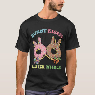 Camiseta Páscoa Bunny Kisses Deseja A Caça De Ovos A Rosqui