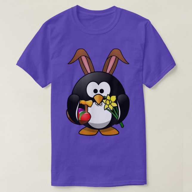 Camiseta Páscoa Bunny Penguin Engraçado 2016  (Frente do Design)