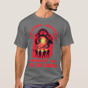 Camiseta Páscoa Bunny Quer Governar A Paz Mundial