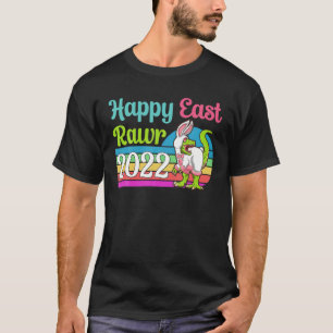Camiseta Páscoa Bunny T Rex Dinosaur Egg Funny 2022 Happy E