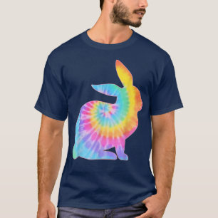 Camiseta Páscoa Bunny Tie Dye Retro Egg Hunt