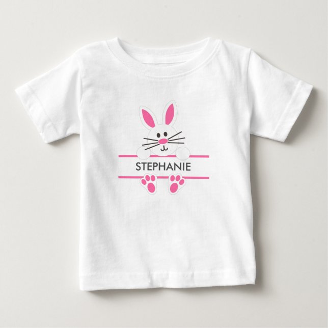 Camiseta Páscoa Bunny Toddler Dress (Frente)