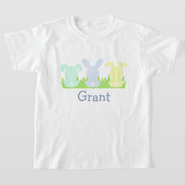 Camiseta Páscoa Bunny Trio, Pastel Watercolor Boys