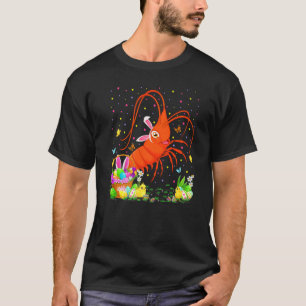 Camiseta Páscoa Camarão De Peixes Coelho De Ovo Caça Páscoa