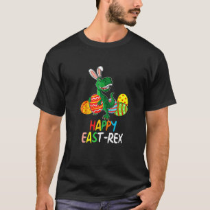 Camiseta Páscoa Coelhinha EasT Rex Dinossaur Egg Happy East
