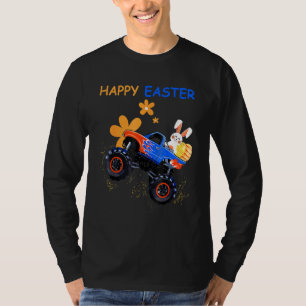 Camiseta Páscoa Coelhinha Monstro Ovos de Caminhão Páscoas 