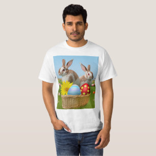 Camiseta Páscoa coelhinho bonitinho por um humor positivo