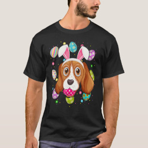 Camiseta Páscoa Coelhinho De Ovo Cão De Orelha Páscoa Domin
