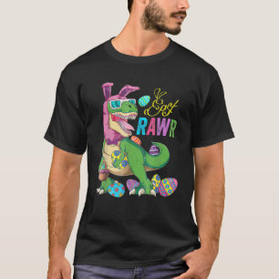 Camiseta Páscoa Coelhinho De Ovos Figuram Eastrawawr T Rex