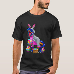 Camiseta Páscoa Coelhinho Dinossauro Ovo T Rex Crianças G