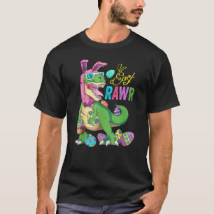 Camiseta Páscoa Coelhinhos de Ovo Costume Eastrawr Rex Dino
