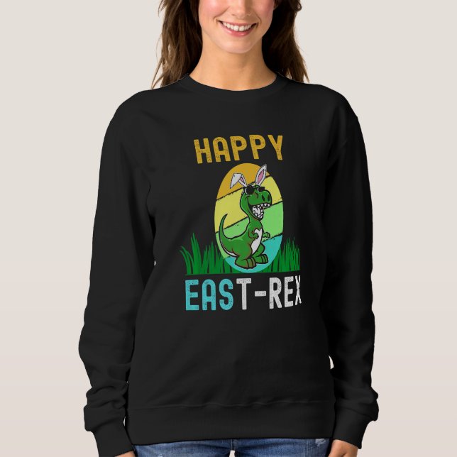 Camiseta Páscoa Coelho Leste Rex Dinossaur Egg Happy Eastra (Frente)