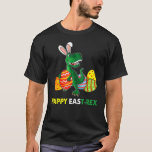 Camiseta Páscoa Coelho Leste Rex Dinossaur Egg Happy Eastra
