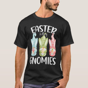 Camiseta Páscoa Com Minha Gnomia Felz pascoa Gnom De Ovo