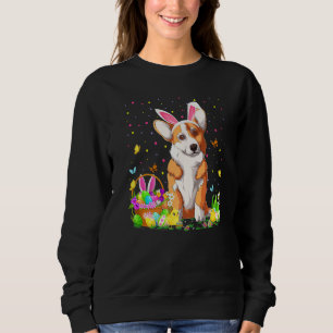 Camiseta Páscoa Corgi Cachorro Coelho Ovo Caça Corgi Páscoa
