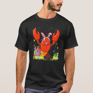 Camiseta Páscoa Crawfish Bunny Ovo Caça Crawfish Páscoa