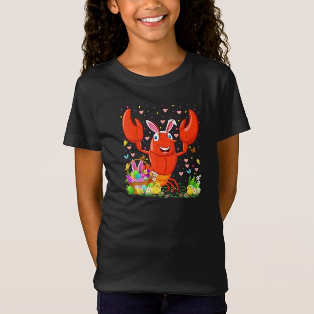 Camiseta Páscoa Crawfish Bunny Ovo Caça Crawfish Páscoa (Frente)
