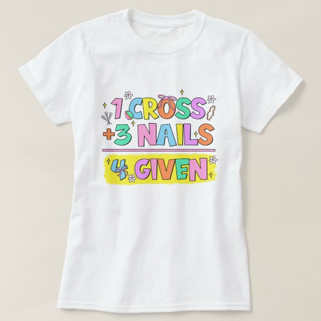 Camiseta Páscoa Cristã das Mulheres (Frente do Design)