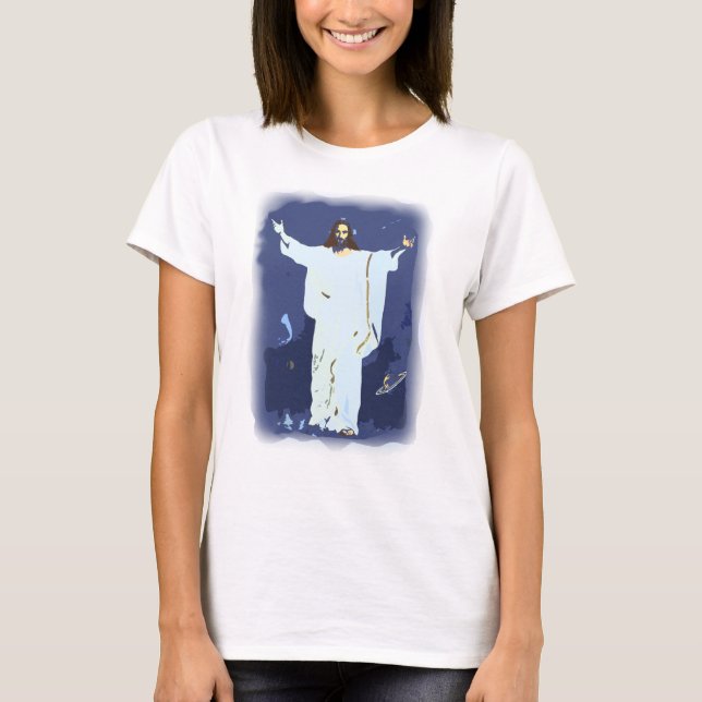 Camiseta páscoa cristã religiosa do jesus cristo (Frente)