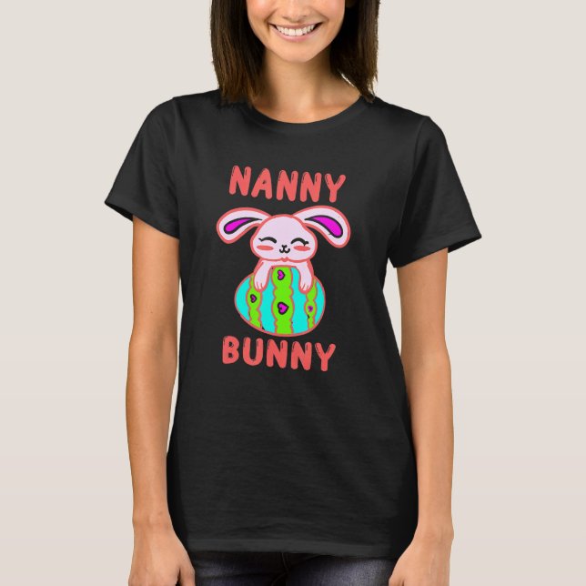 Camiseta Páscoa da Família Nanny Bunny Matching (Frente)