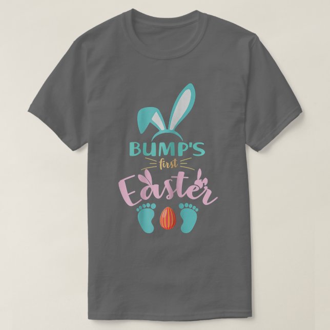 Camiseta Páscoa das mulheres Páscoa de anúncio de gravidez (Frente do Design)
