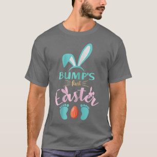 Camiseta Páscoa das mulheres Páscoa de anúncio de gravidez
