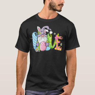 Camiseta Páscoa De Amor Com Gnomie Funny Gnome Páscoa Squad