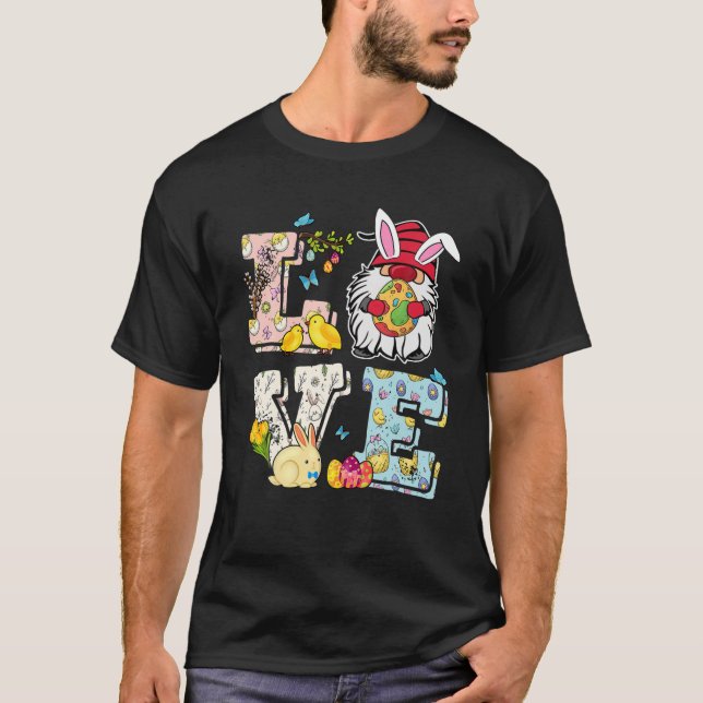 Camiseta Páscoa de amor, Gnome Bunny, Felz pascoa (Frente)