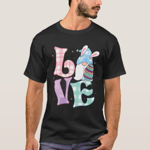 Camiseta Páscoa de amor Gnomo Bunny Ears Letreiros Buffalo 