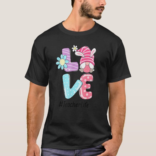 Camiseta Páscoa de amor Professor Life Gnomo Páscoa de Prof (Frente)