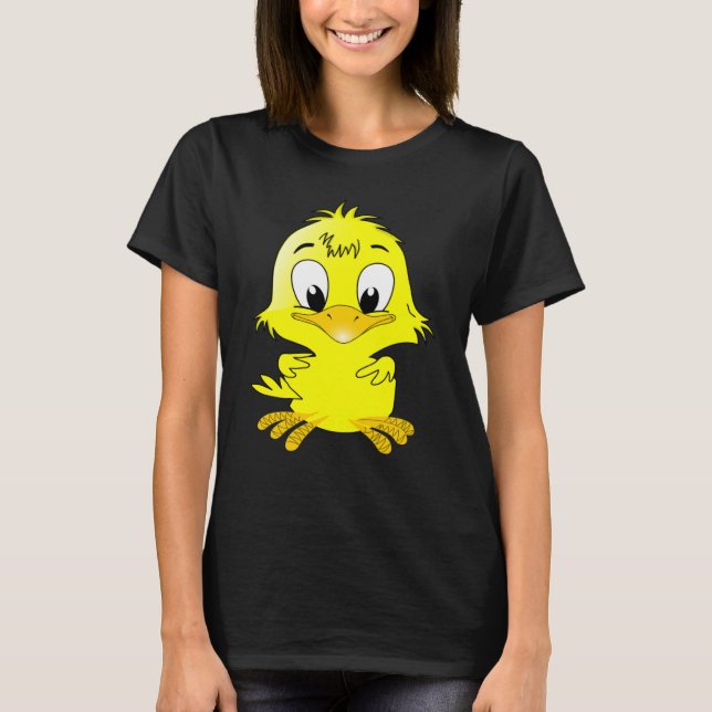 CAMISETA PÁSCOA DE BEBÊS DE DUCK, PINTINHO DE BEBÊS, FLUFFY (Frente)