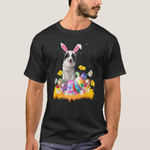 Camiseta Páscoa de Cachorro Collie Engraçado Páscoa