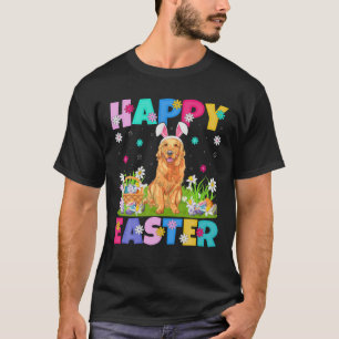 Camiseta páscoa de Cachorro de Retriever de Ouro Coelho fe