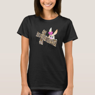 Camiseta Páscoa de Christian, Risen Leopard Bunny Fait
