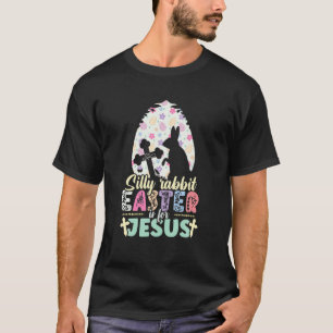 Camiseta Páscoa De Coelho bobo É Para Jesus Cristo Religi