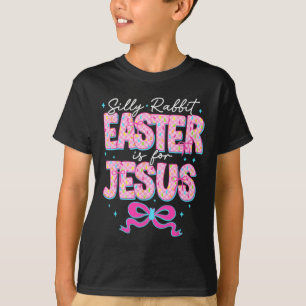 Camiseta Páscoa De Coelho bobo É Para Jesus Cristo Religios