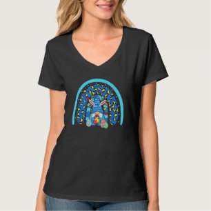 Camiseta Páscoa de Consciência do Autismo Arco-Íris Cute Gn
