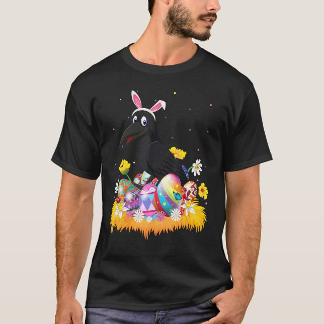 Camiseta Páscoa de Coroa de Ovos de Páscoa domingo (Frente)