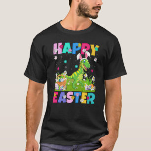 Camiseta Páscoa de Dinossauro Felz pascoa Bunny Dinosaur Su