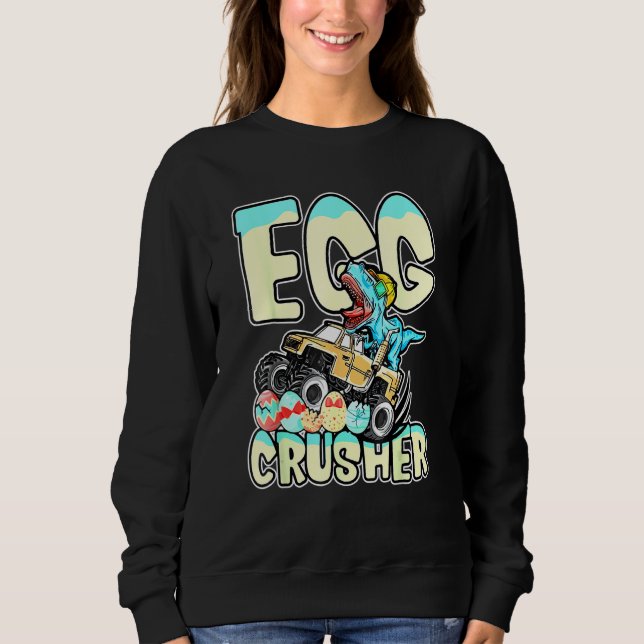 Camiseta Páscoa De Dinossauros De Monstro De Ovos T Rex (Frente)